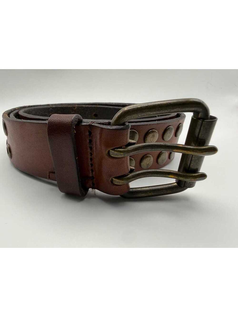 Vintage Express Brown Leather Double Prong & Grommet Women’s Belt